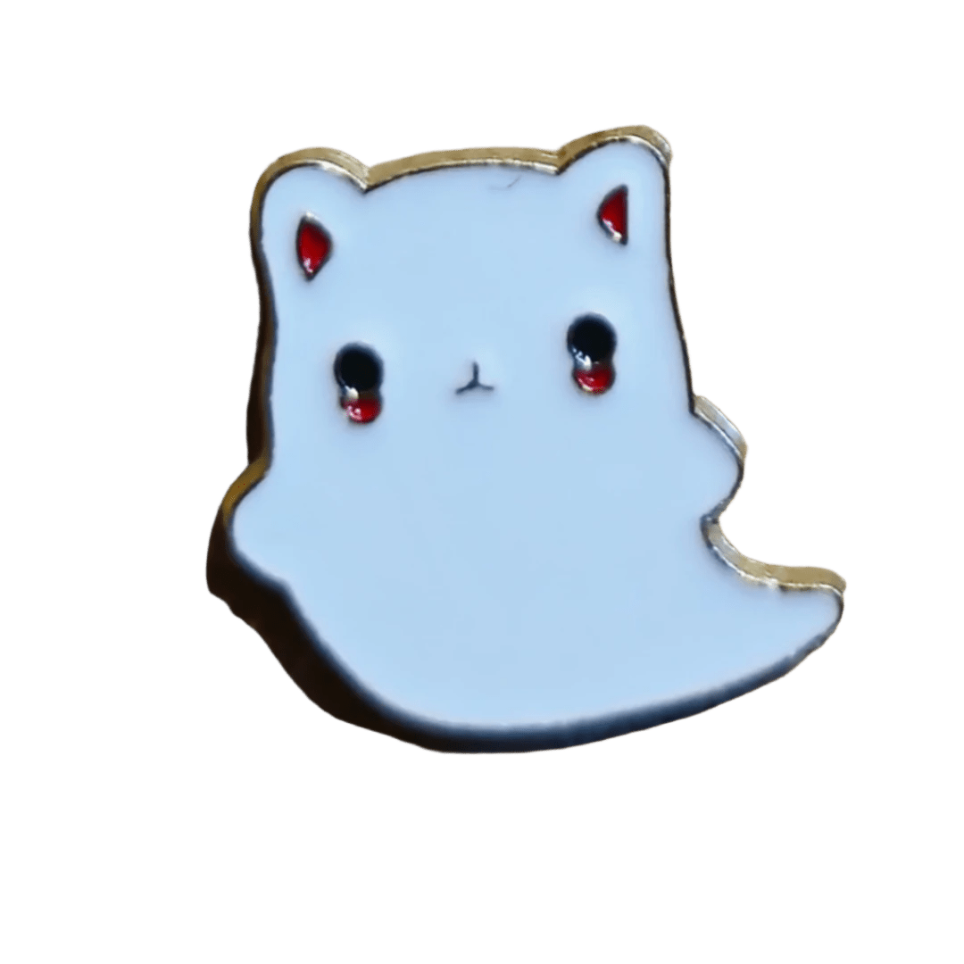 Kawaii Obake Cat Pin - Glitz & Gleam - Brooches - Coastal Charm Creators