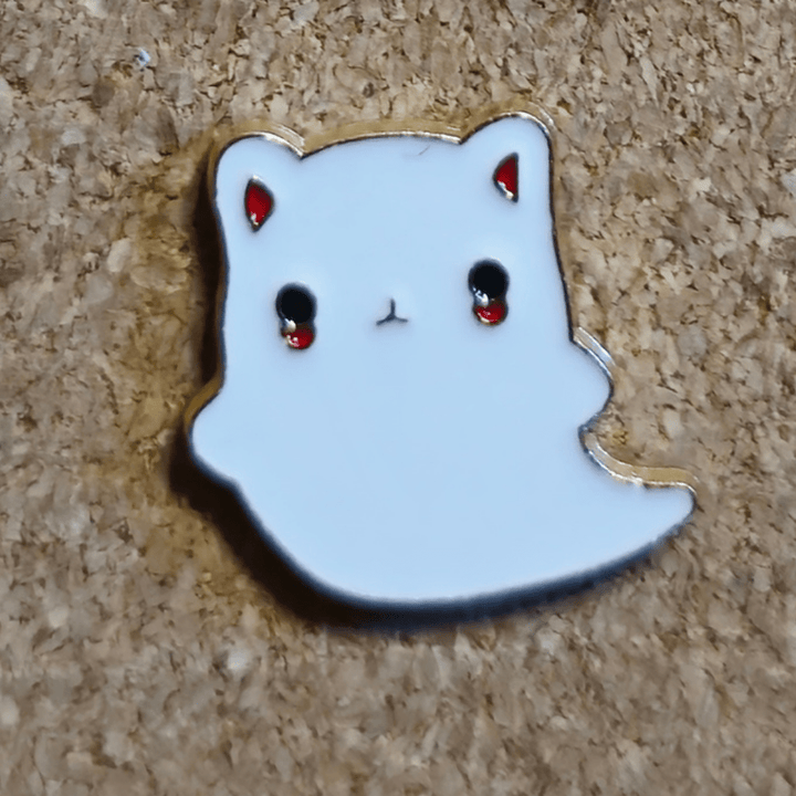 Kawaii Obake Cat Pin - Glitz & Gleam - Brooches - Coastal Charm Creators