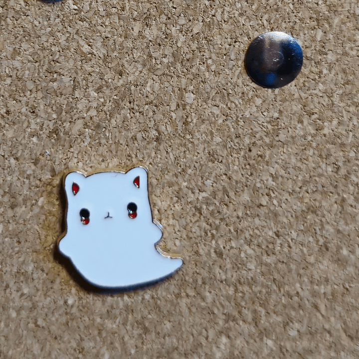 Kawaii Obake Cat Pin - Glitz & Gleam - Brooches - Coastal Charm Creators