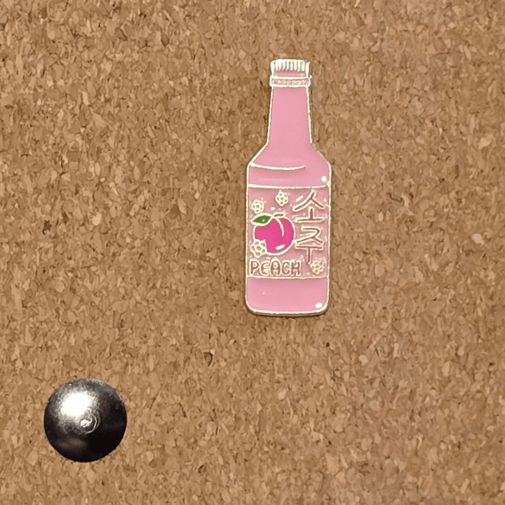 Korean Peach Soju Bottle Pin - Glitz & Gleam - Brooches - Coastal Charm Creators