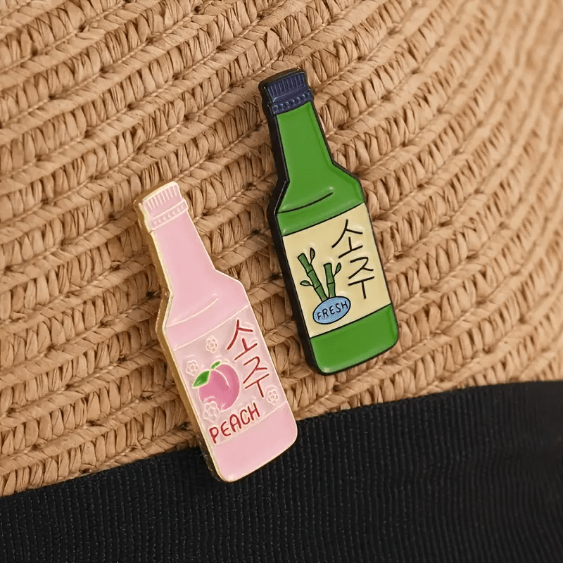 Korean Soju Bottle Pin - Glitz & Gleam - Brooches - Coastal Charm Creators