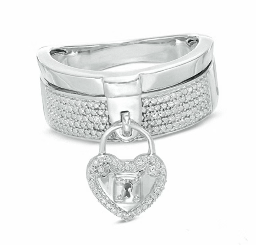 Locked in Love Ring - Diamond Dew - Ring - Coastal Charm Creators