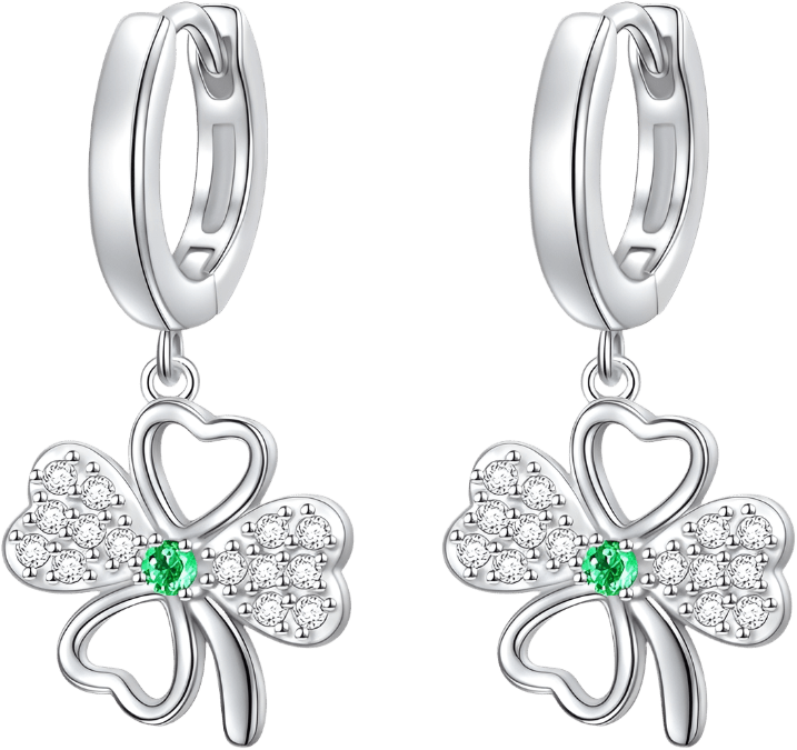 Lucky Clover Earrings - Silver Signature - Earrings - Coastal Charm Creators