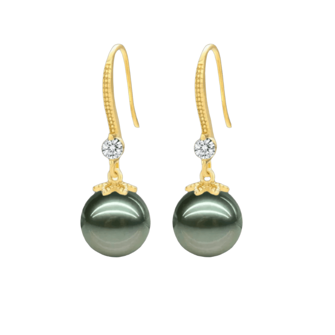 Luxe Tahitian Shell Pearl Drop Earrings - The Pearls - Earrings - Coastal Charm Creators