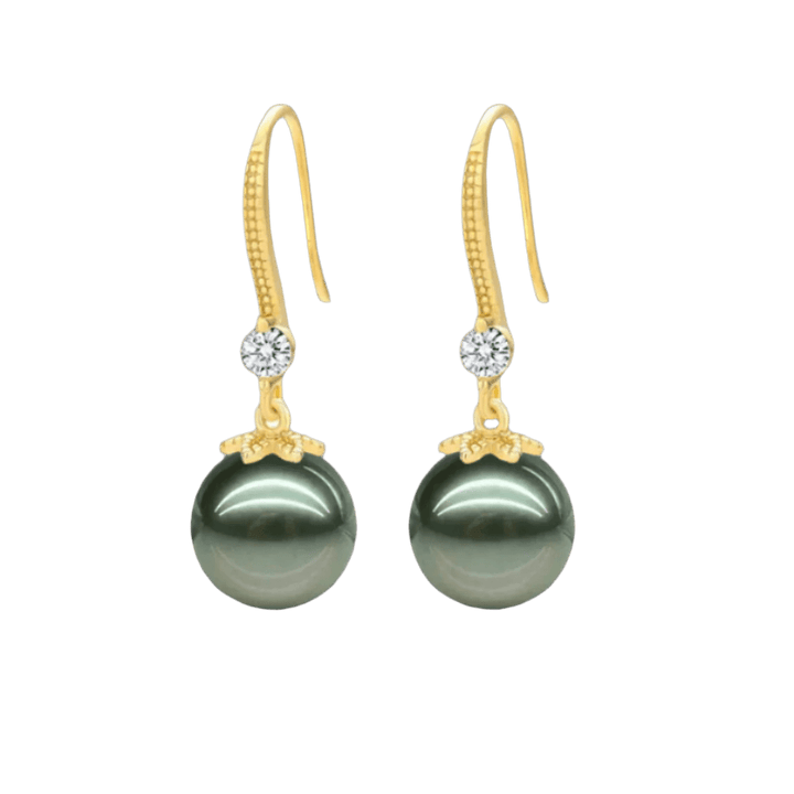 Luxe Tahitian Shell Pearl Drop Earrings - The Pearls - Earrings - Coastal Charm Creators