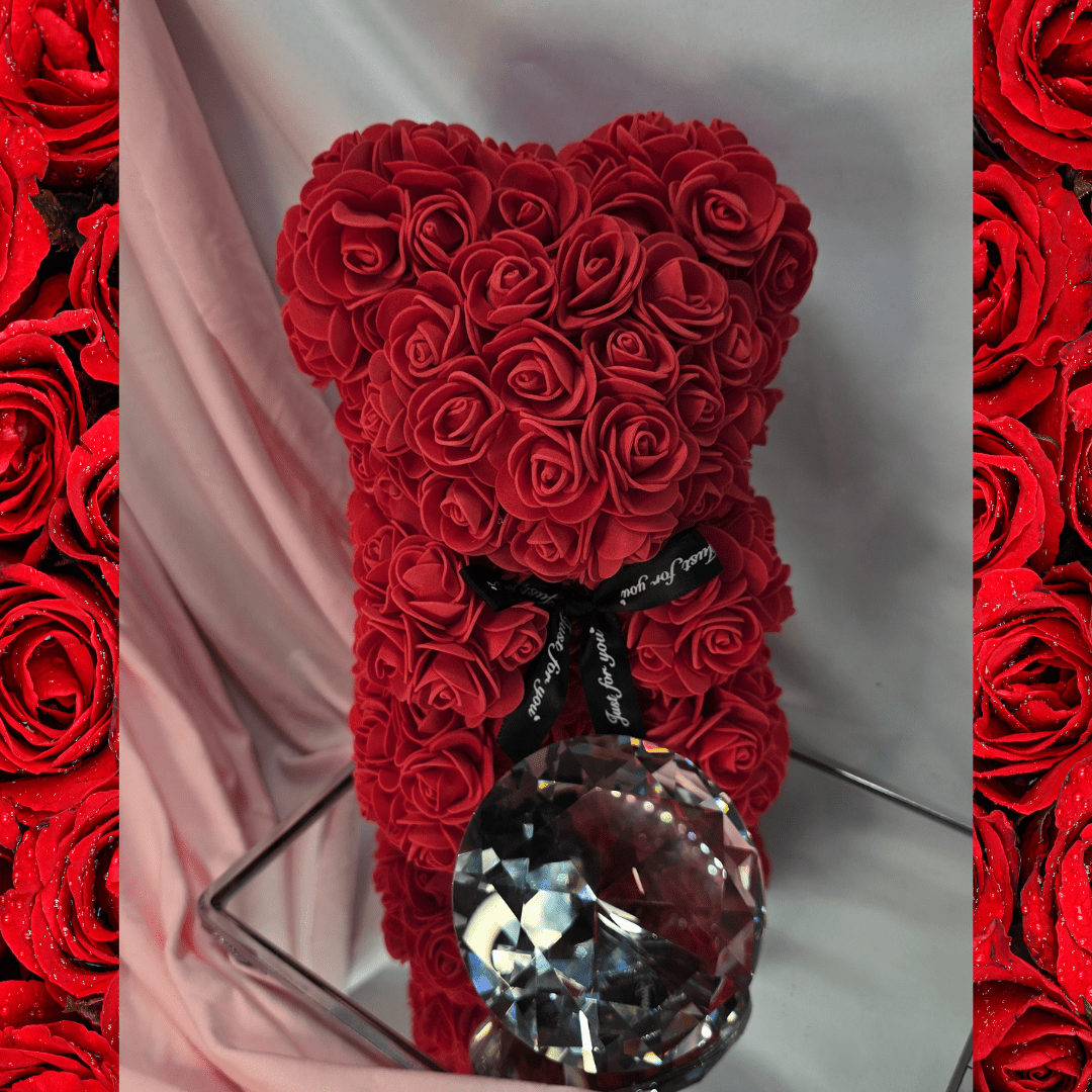 Luxury Red Rose Bear Gift - Lumina Luxe - Gift Item - Coastal Charm Creators