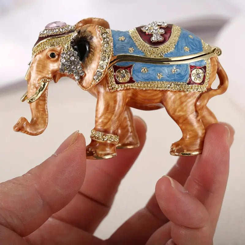 Majestic Royal Elephant Trinket Box - Lumina Luxe - Jewelry Box - Coastal Charm Creators