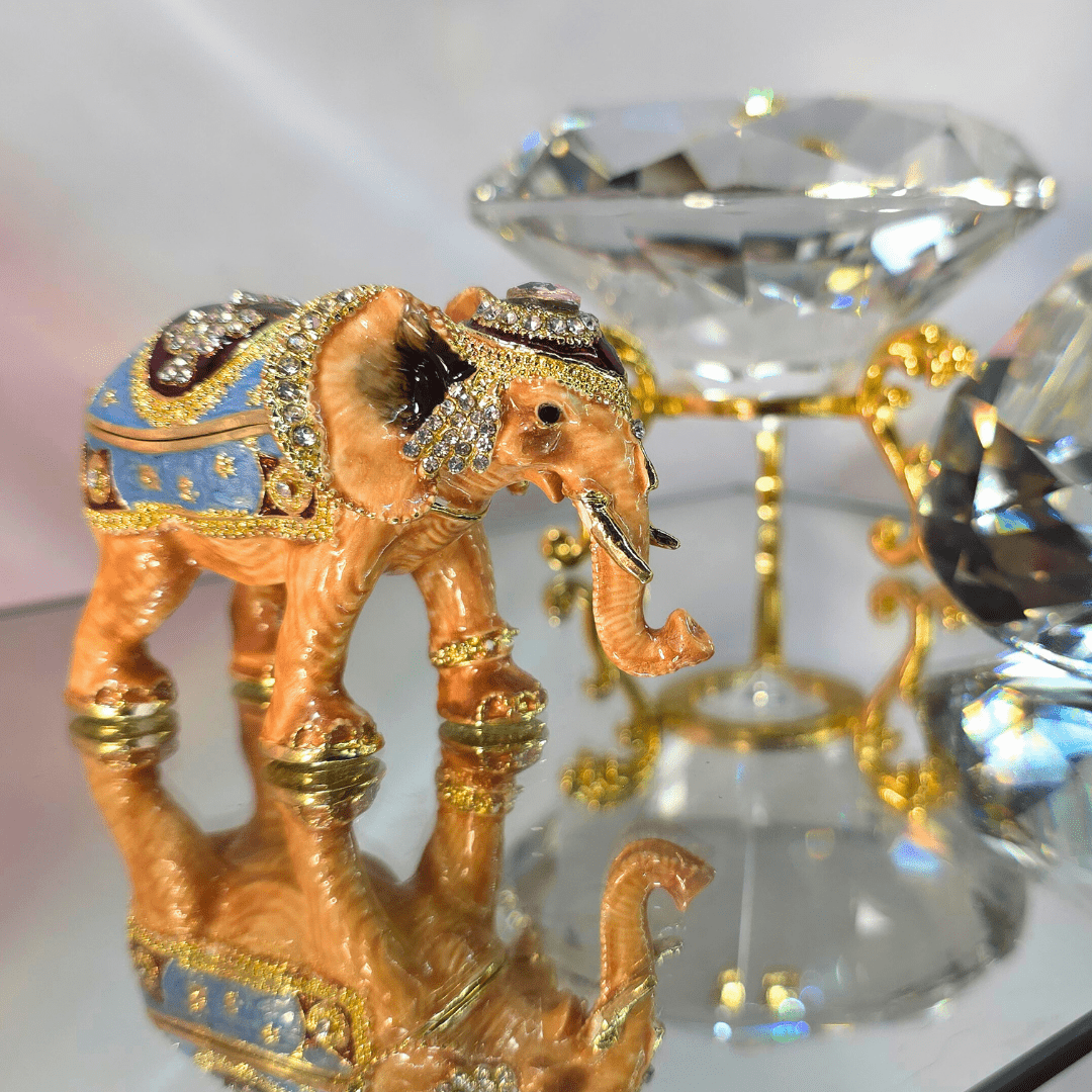 Majestic Royal Elephant Trinket Box - Lumina Luxe - Jewelry Box - Coastal Charm Creators