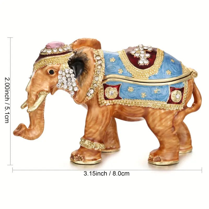 Majestic Royal Elephant Trinket Box - Lumina Luxe - Jewelry Box - Coastal Charm Creators