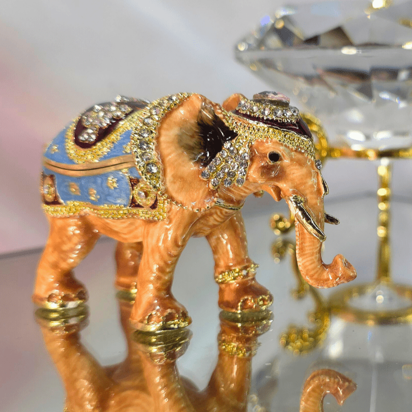 Majestic Royal Elephant Trinket Box - Lumina Luxe - Jewelry Box - Coastal Charm Creators