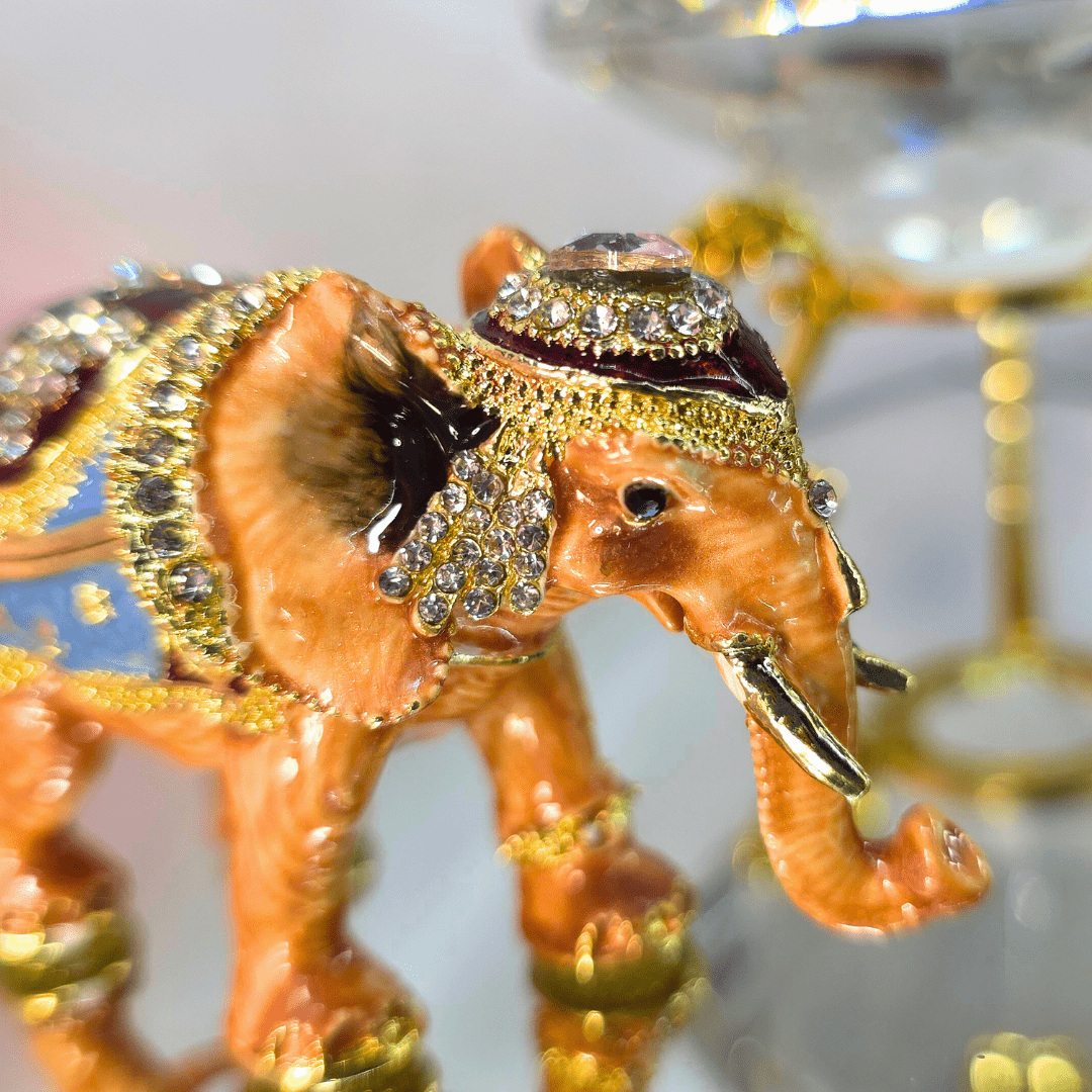 Majestic Royal Elephant Trinket Box - Lumina Luxe - Jewelry Box - Coastal Charm Creators