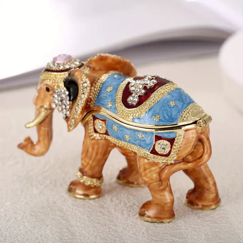 Majestic Royal Elephant Trinket Box - Lumina Luxe - Jewelry Box - Coastal Charm Creators