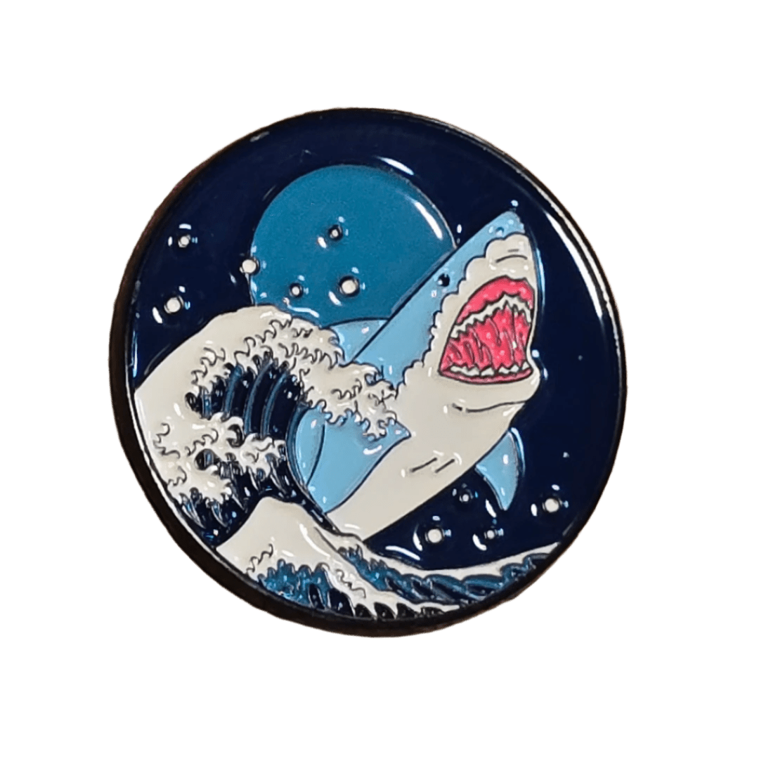 Megashark Vapor Wave Pin - Glitz & Gleam - Brooches - Coastal Charm Creators