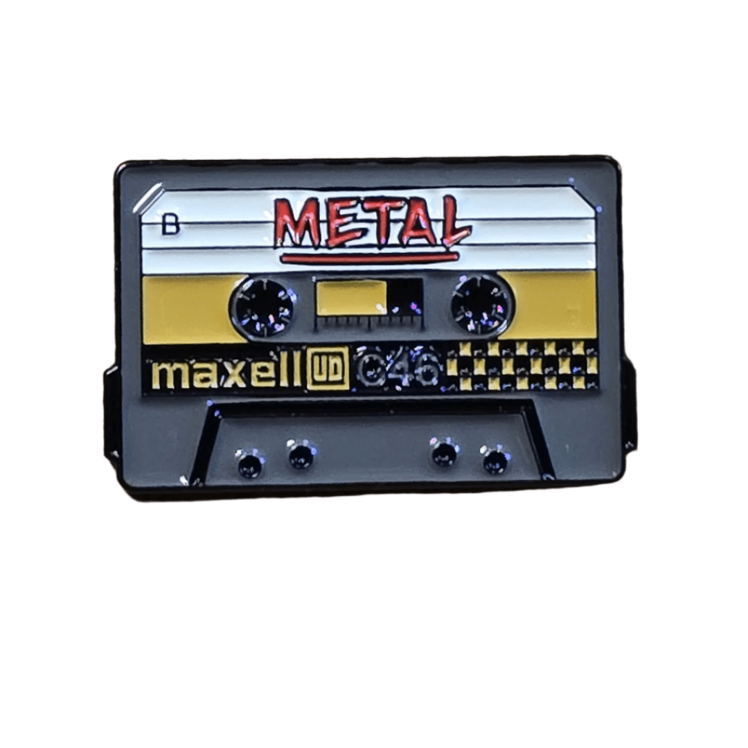 METAL Maxell Cassette Tape Pin - Glitz & Gleam - Brooches - Coastal Charm Creators