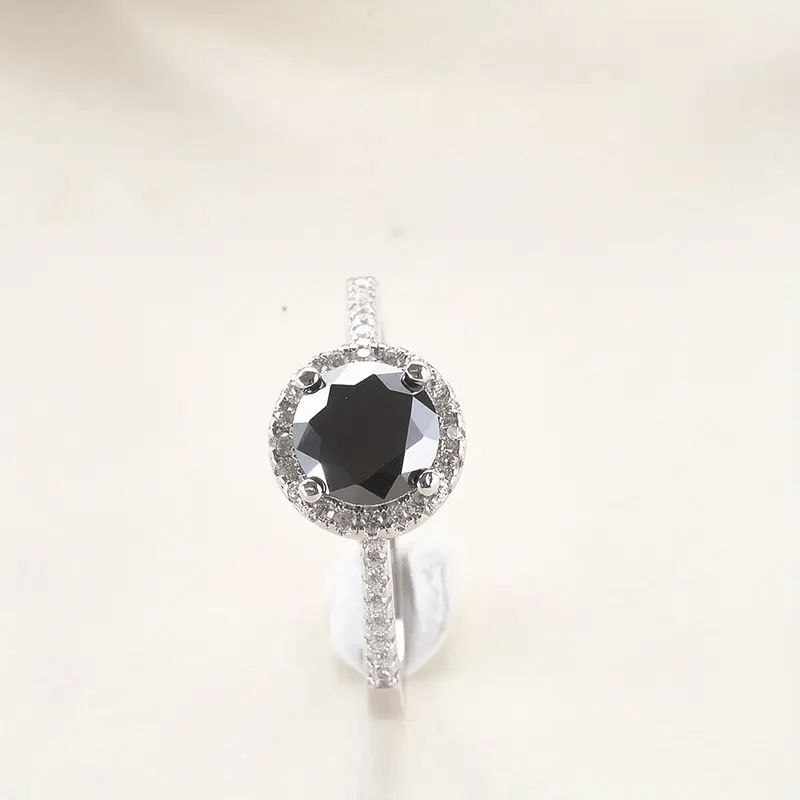 Midnight Elegance Engagement Ring - Diamond Dew - Ring - Coastal Charm Creators