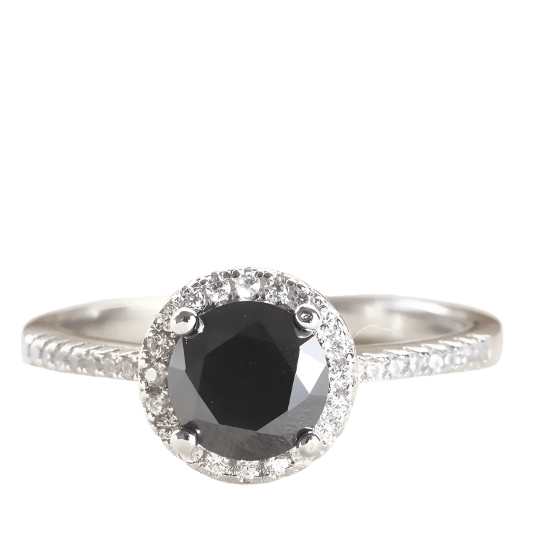 Midnight Elegance Engagement Ring - Diamond Dew - Ring - Coastal Charm Creators