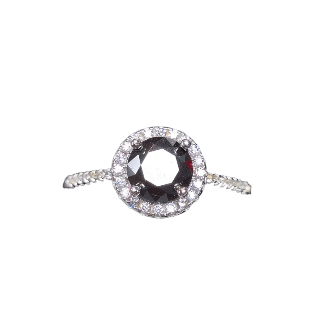 Midnight Elegance Engagement Ring - Diamond Dew - Ring - Coastal Charm Creators