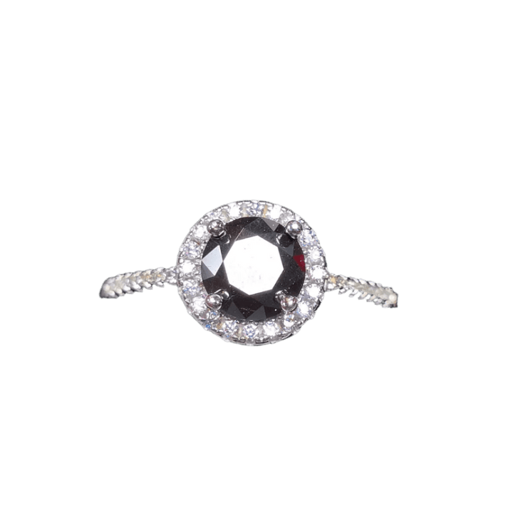 Midnight Elegance Engagement Ring - Diamond Dew - Ring - Coastal Charm Creators