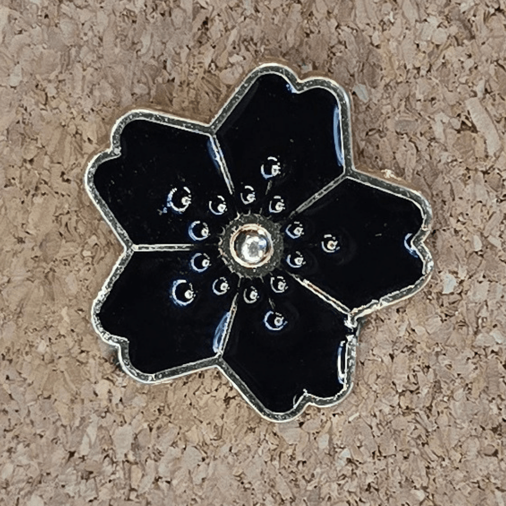 Midnight Sakura Blossom Pin - Glitz & Gleam - Brooches - Coastal Charm Creators