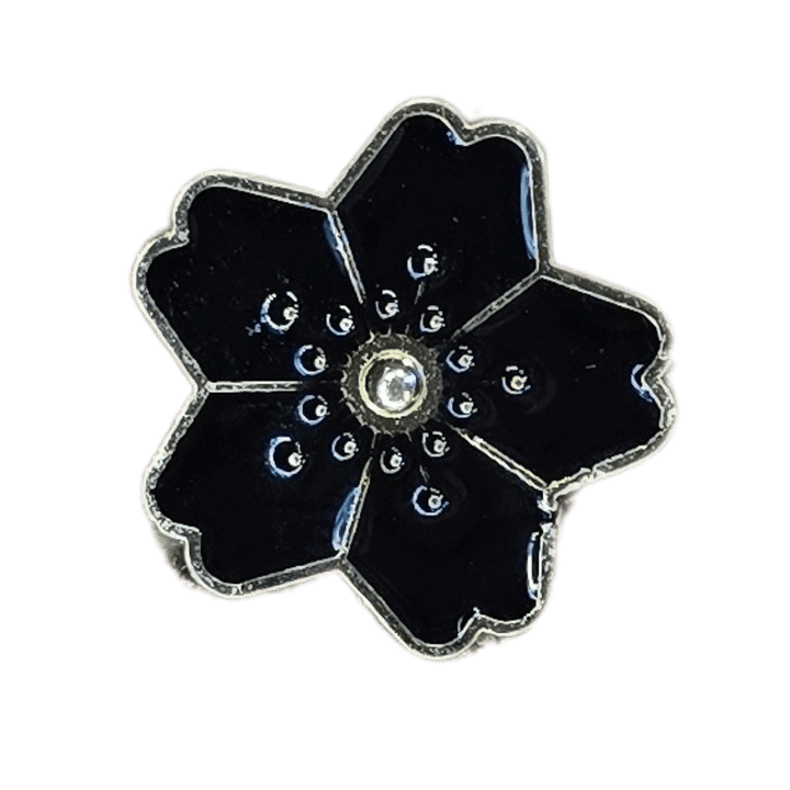 Midnight Sakura Blossom Pin - Glitz & Gleam - Brooches - Coastal Charm Creators