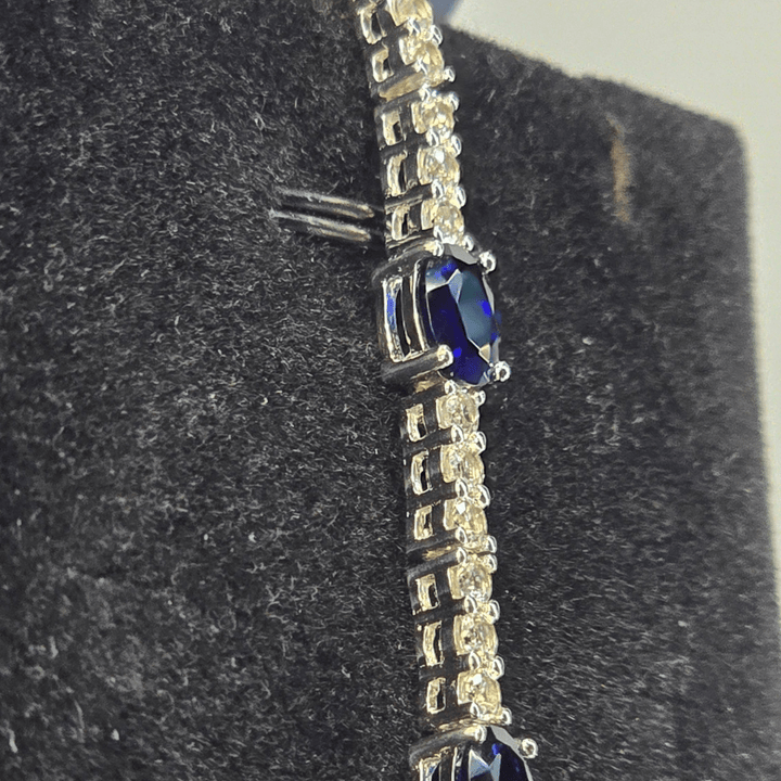 Midnight Sapphire Elegance Bracelet - Silver Signature - Bracelet - Coastal Charm Creators