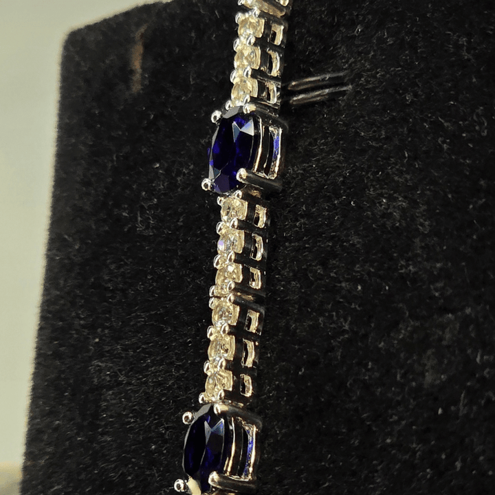 Midnight Sapphire Elegance Bracelet - Silver Signature - Bracelet - Coastal Charm Creators