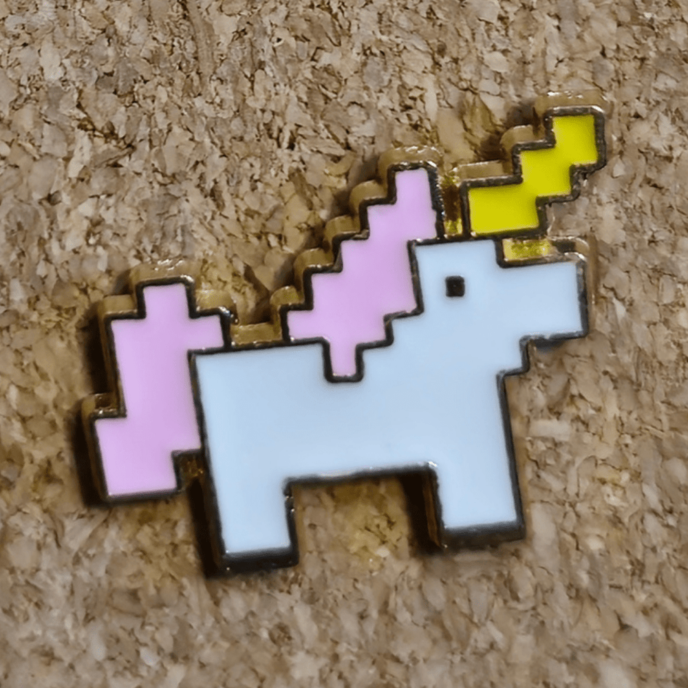 MineCraft Unicorn Pin - Glitz & Gleam - Brooches - Coastal Charm Creators