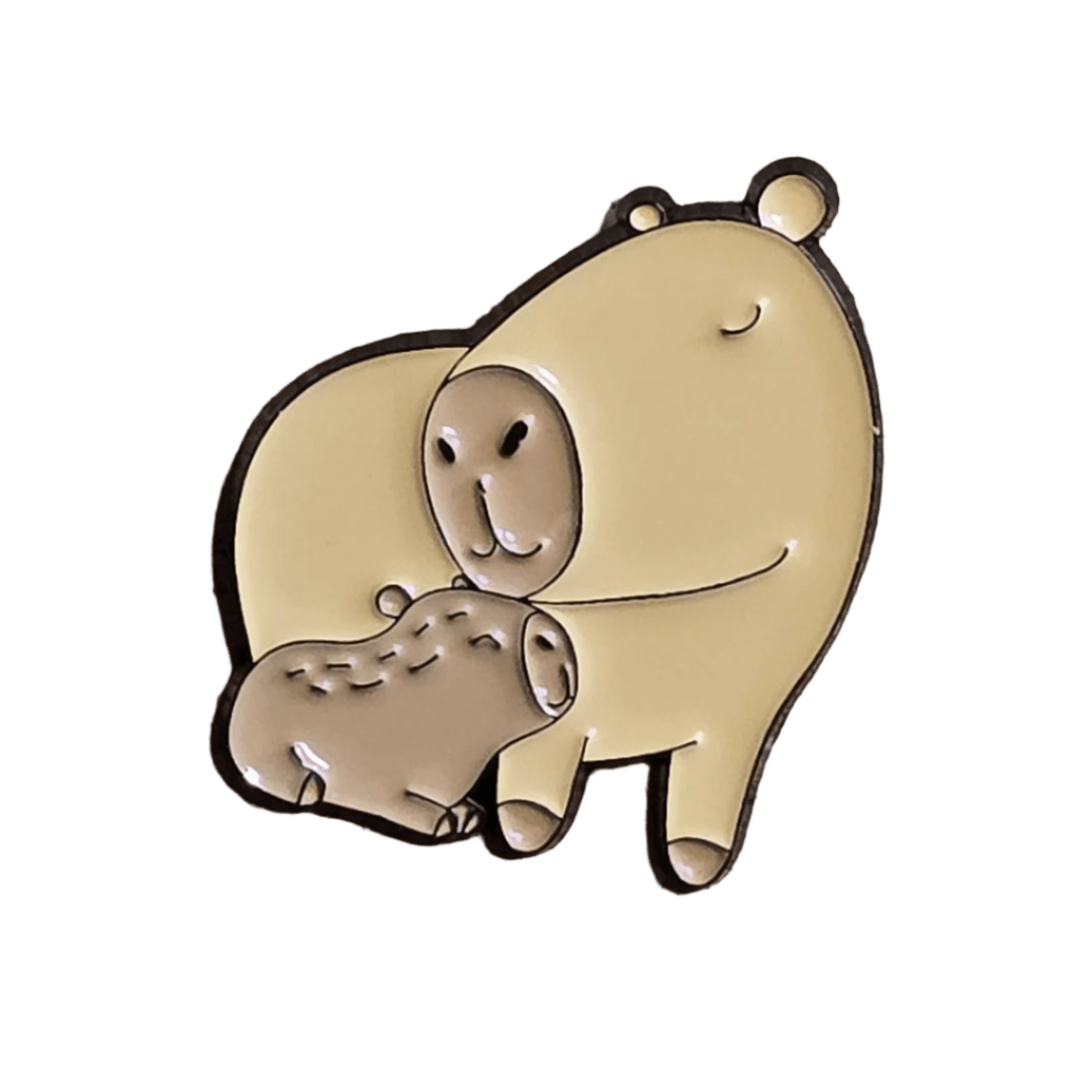 Mom and Baby Capy Pin - Glitz & Gleam - Brooches - Coastal Charm Creators