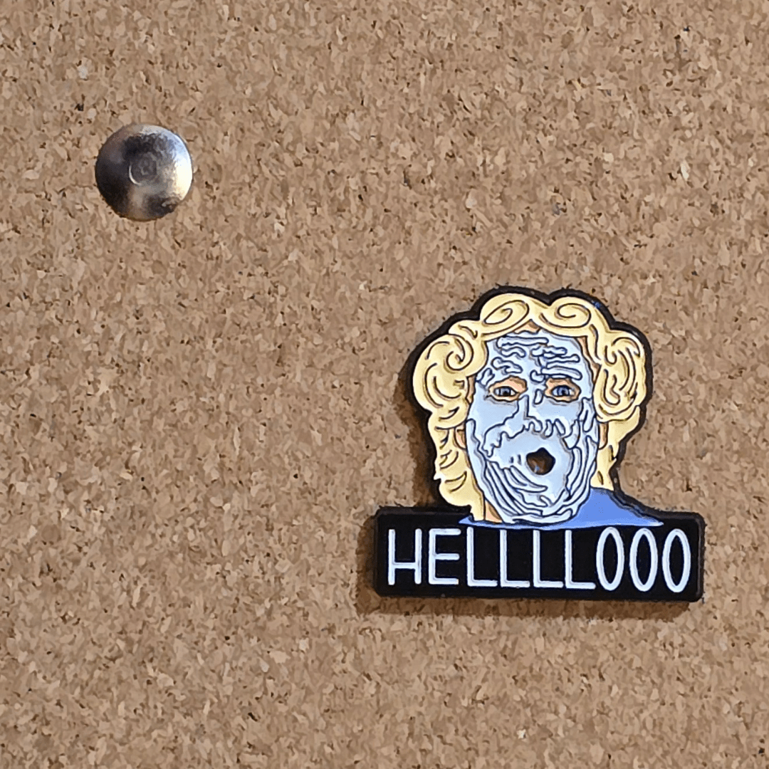 Mrs. Doubtfire's HELLLLOOO Pin - Glitz & Gleam - Brooches - Coastal Charm Creators