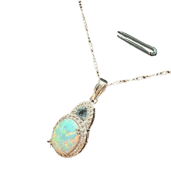 Mystic Glow - Crown & Opal - Necklace - Coastal Charm Creators