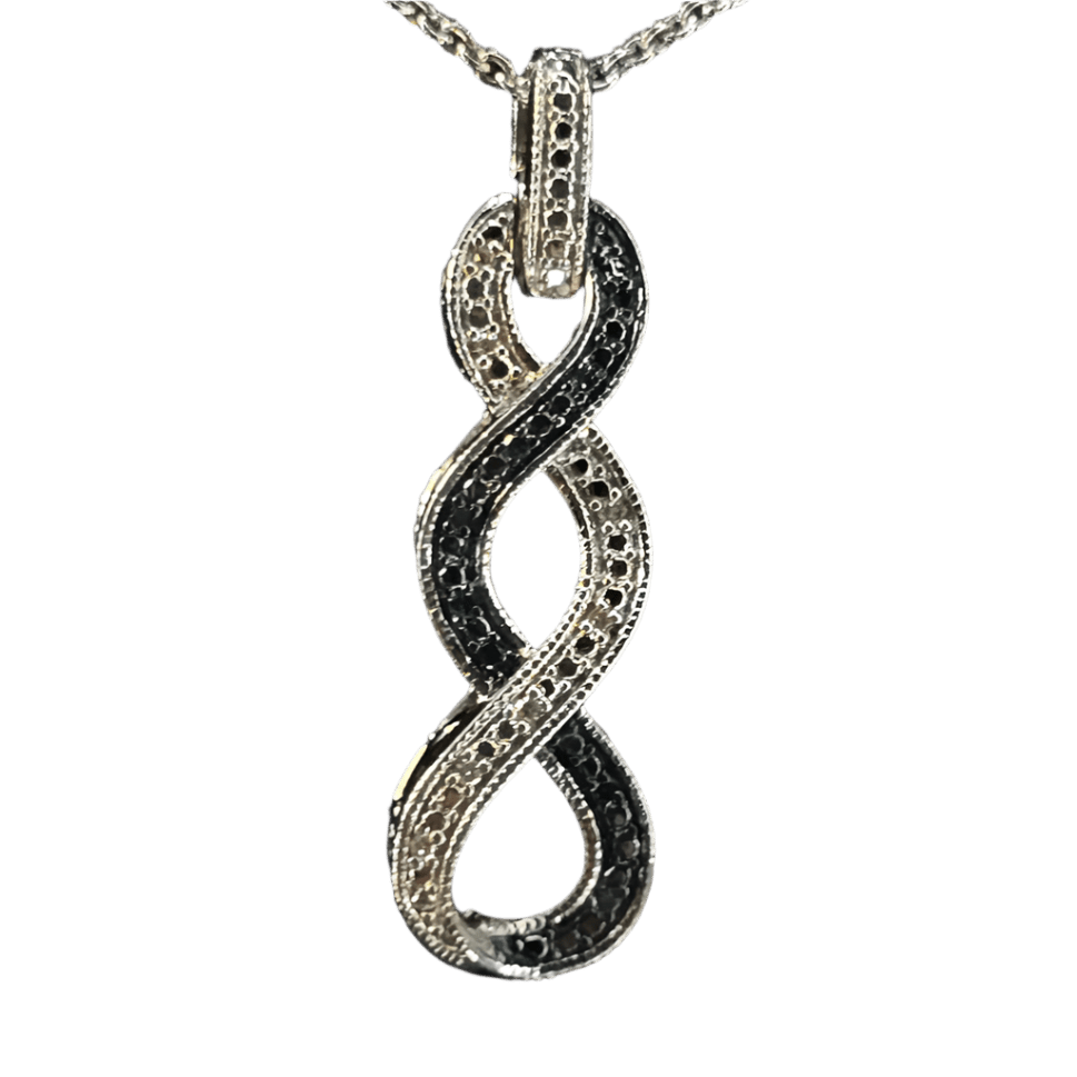 Nautical Noir Diamond Pendant Necklace - Diamond Dew - Necklace - Coastal Charm Creators