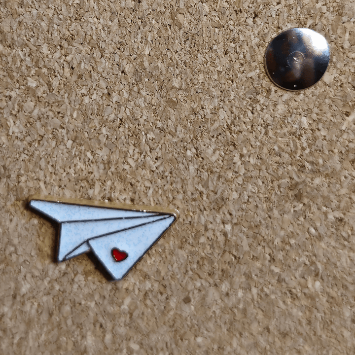 Paper Plane Love Pin - Glitz & Gleam - Brooches - Coastal Charm Creators