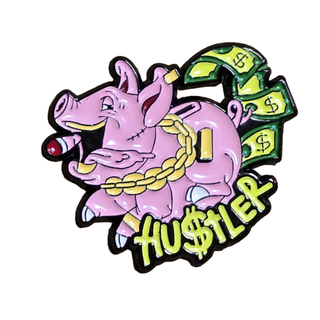 PIGGY HU$TLER Pin - Glitz & Gleam - Brooches - Coastal Charm Creators