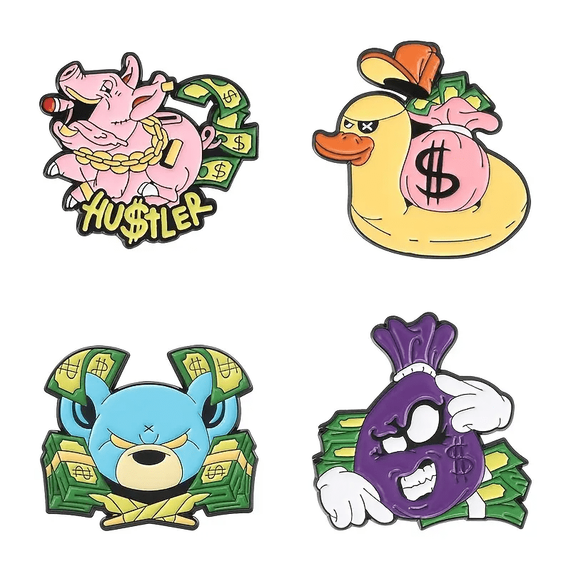 PIGGY HU$TLER Pin - Glitz & Gleam - Brooches - Coastal Charm Creators