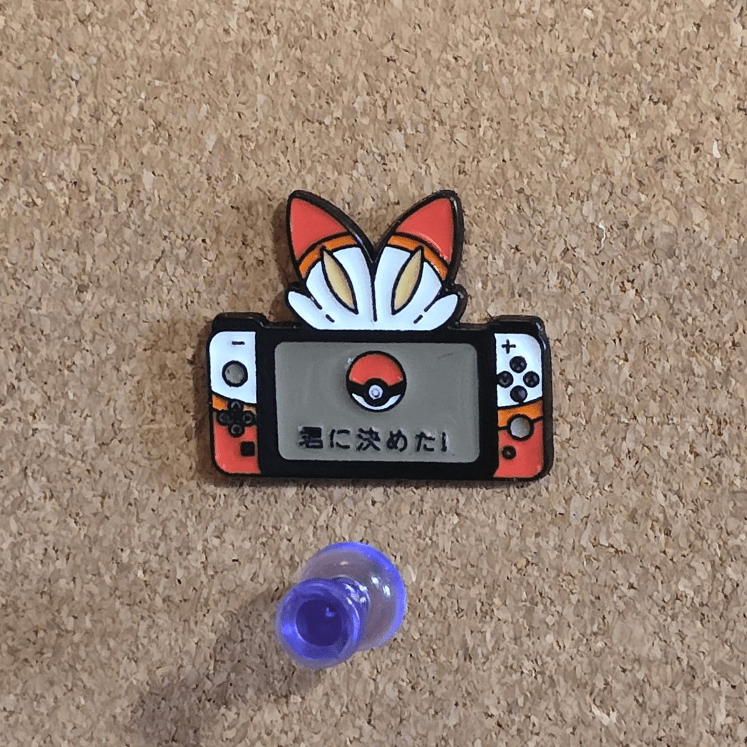 Pokémon Scorbunny Inspired Pin - Glitz & Gleam - Brooches - Coastal Charm Creators