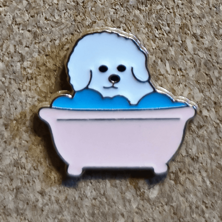 Poodle in Suds Pin - Glitz & Gleam - Brooches - Coastal Charm Creators