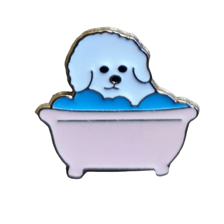 Poodle in Suds Pin - Glitz & Gleam - Brooches - Coastal Charm Creators