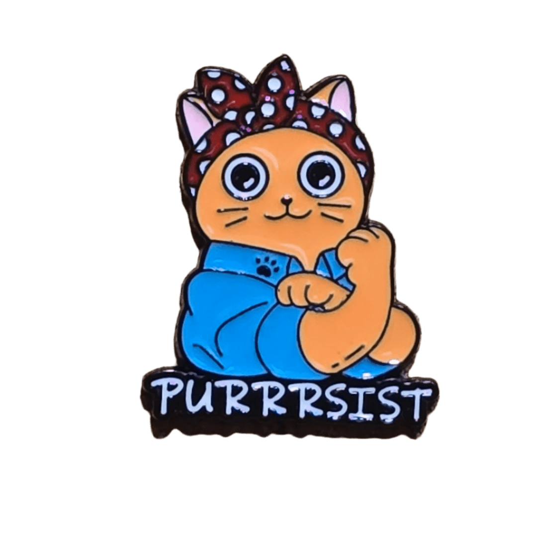 PURRRSIST Cat Army Pin - Glitz & Gleam - Brooches - Coastal Charm Creators