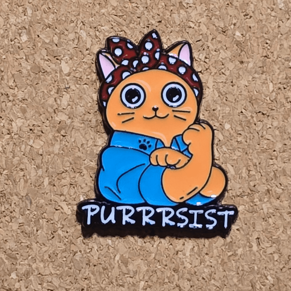 PURRRSIST Cat Army Pin - Glitz & Gleam - Brooches - Coastal Charm Creators