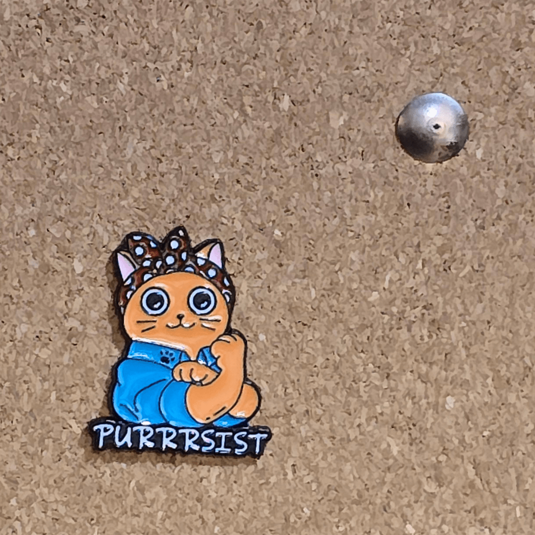 PURRRSIST Cat Army Pin - Glitz & Gleam - Brooches - Coastal Charm Creators