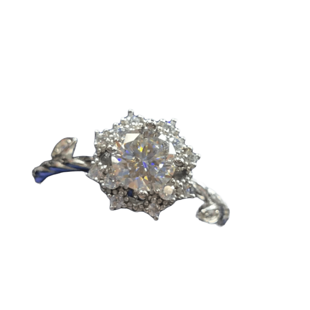 Radiant Snowflake Moissanite Ring - Diamond Dew - Ring - Coastal Charm Creators