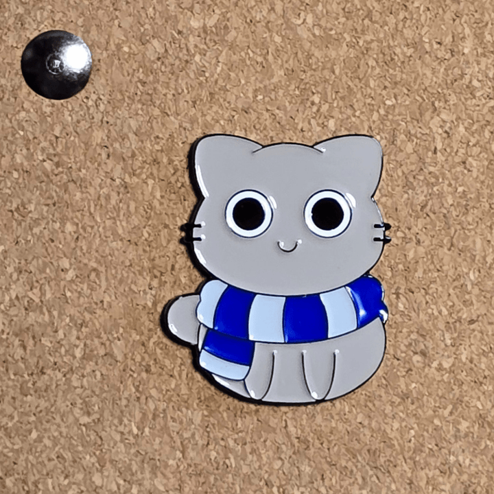 Ravenclaw Scarf Cat Pin - Glitz & Gleam - Brooches - Coastal Charm Creators