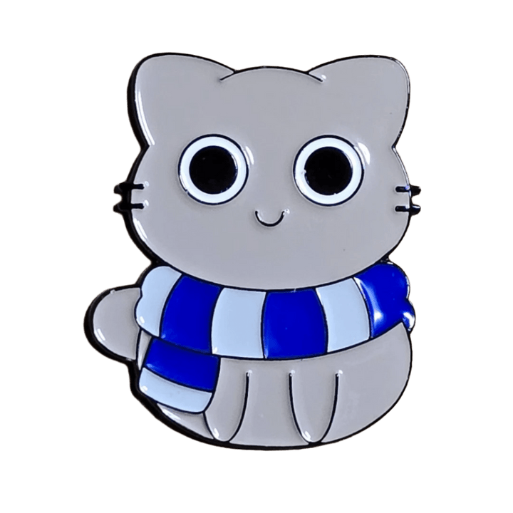 Ravenclaw Scarf Cat Pin - Glitz & Gleam - Brooches - Coastal Charm Creators