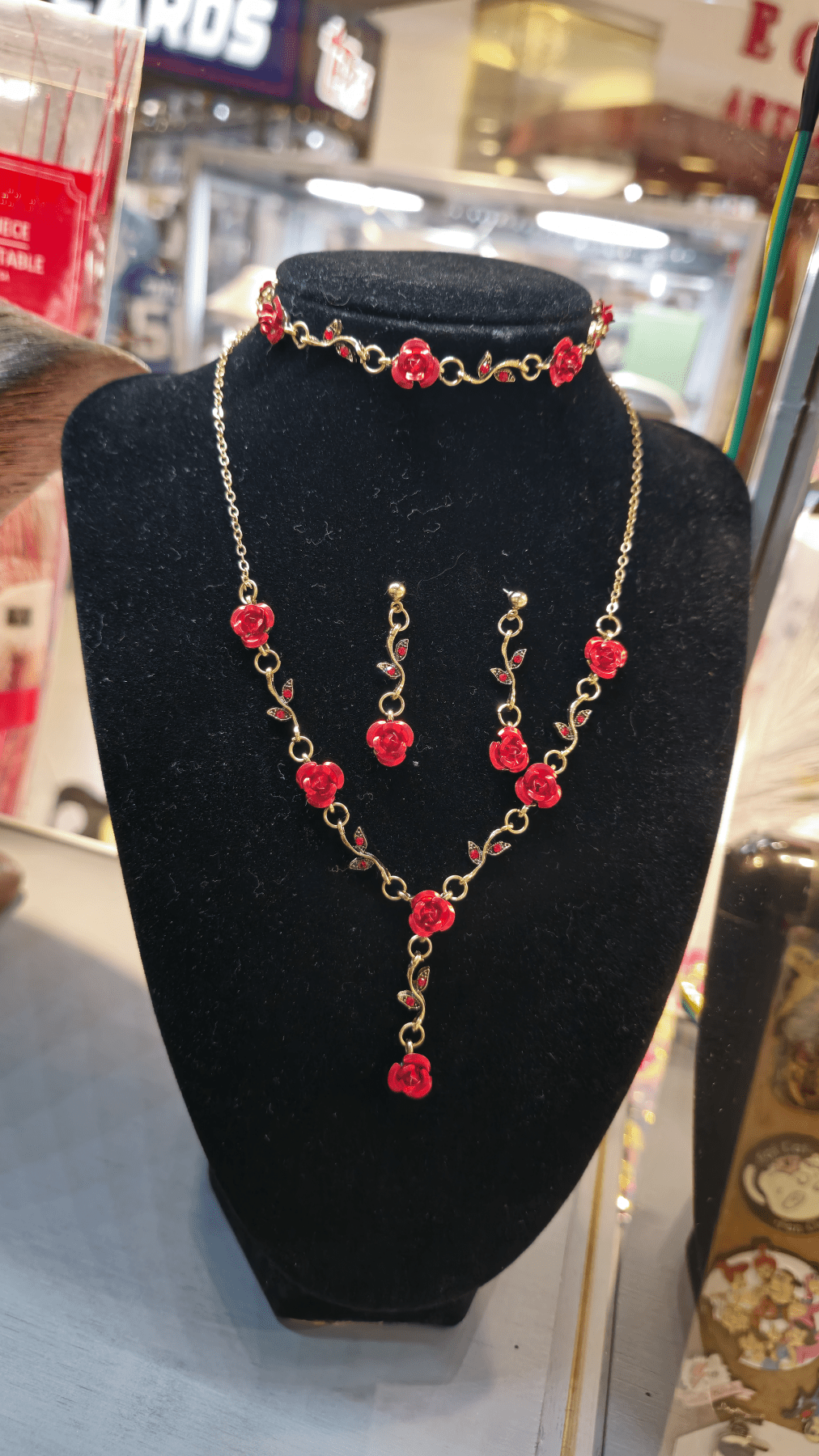 Roses and Rubies - Glitz & Gleam - Jewelry Set - Coastal Charm Creators