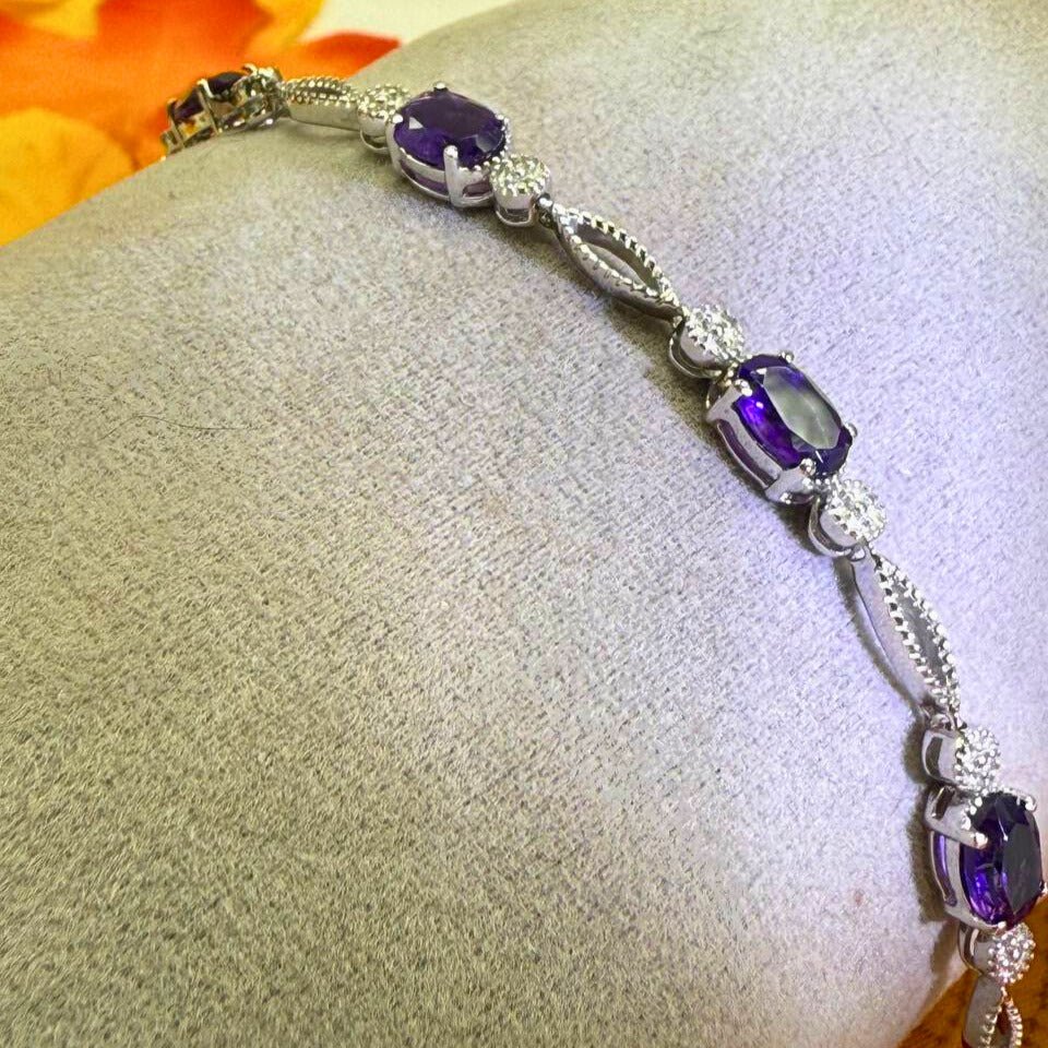 Royal Amethyst Bracelet - Crown & Opal - Bracelet - Coastal Charm Creators