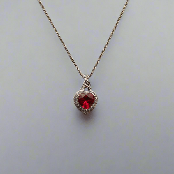 Ruby Romance - Crown & Opal - Pendant - Coastal Charm Creators