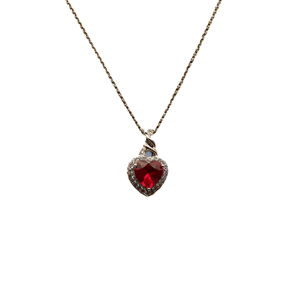 Ruby Romance - Crown & Opal - Pendant - Coastal Charm Creators