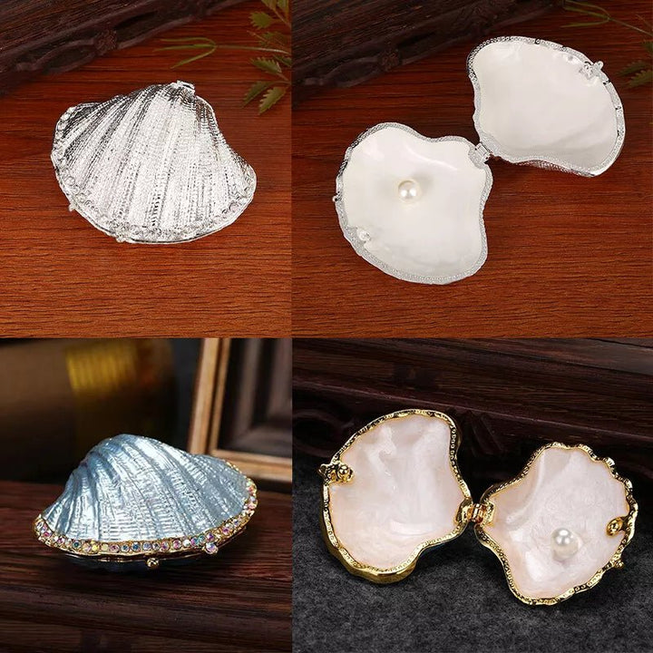 Silver Enchanted Seashell Trinket Box - Lumina Luxe - Jewelry Box - Coastal Charm Creators