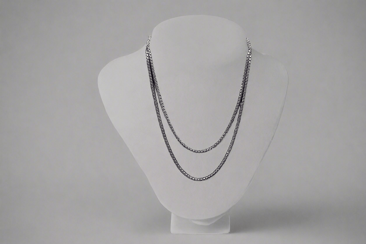 Sleek Silver Stream - Silver Signature - Necklace - Coastal Charm Creators