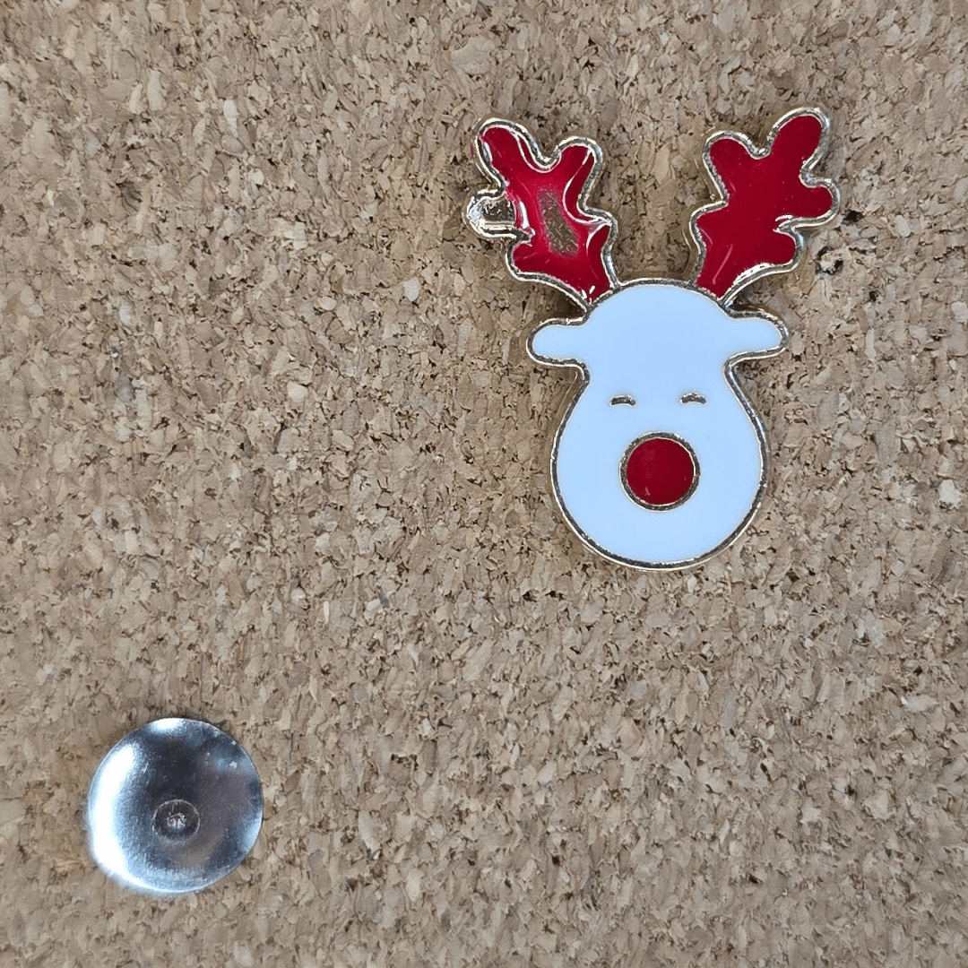 Snow Reindeer Pin - Glitz & Gleam - Brooches - Coastal Charm Creators